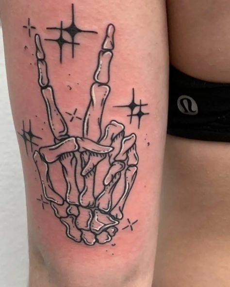 101 Amazing Skeleton Tattoo Ideas That Will Blow Your Mind! - Outsons Skeleton Memorial Tattoo, Skeleton Tattoo Ideas, Tattoos Skeleton, Skeleton Hand Tattoos, Small Skull Tattoo, Middle Finger Tattoos, Inner Bicep Tattoo, Skull Hand Tattoo, Skeleton Tattoo