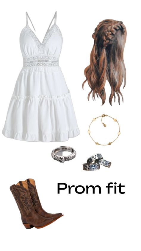 Cowgirl Prom Outfits, Country Homecoming Outfits, Western Prom Dresses With Boots, Country Hoco Dresses, Country Homecoming Dresses, Western Homecoming Dresses, Fancy Country Outfits, Western Hoco Dress, Prom Dress With Boots