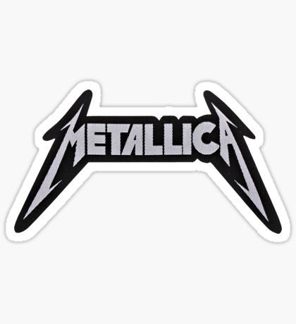 Metallica Stickers | Redbubble Sticker Design Black And White, Cool Aesthetic Stickers, Guitar Stickers Aesthetic, Guitar Stickers Ideas, Cool Stickers For Laptop, Stickers Rock, Metallic Sticker, Metal Stickers, Metallica Logo