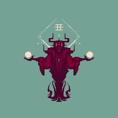 Demon Pixel Art, Pixel Art Gif, Japanese Demon, Pixel Art Landscape, Pixel Game, 8 Bit Art, Piskel Art, Pixel Characters, Pixel Animation