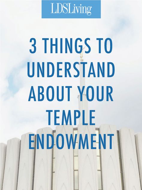 The temple endowment is a sacred, special experience. But what does it symbolize and is it ok if you don't understand it all? Find out 3 things that will help you learn more from your own endowment. Temple Endowment, Temple Quotes, Lds Talks, Later Day Saints, Temple Lds, Lds Lessons, Lds Scriptures, Doctrine And Covenants, Church Quotes