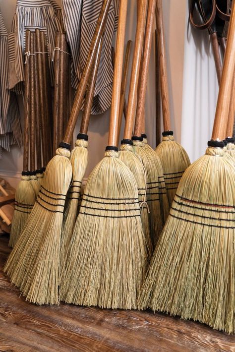 Straw Broom, Broom Corn, Brooms And Brushes, Knotty Pine, White Cabinetry, Green Witch, Brooms, Creative People, Amulets