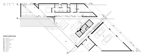 Gallery of Parallelogram House / 5468796 Architecture - 31 Social Housing Architecture, Drawing House Plans, Prairie Design, World Architecture Festival, Interior Floor Plan, American Architecture, Architectural Drawing, Modern Farmhouse Plans, Space Architecture