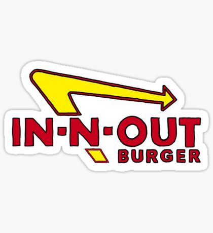 Burger Logo, In And Out Burger, Trending Stickers, In N Out Burger, In-n-out Burger, Iphone Stickers, In N Out, Logo Stickers, Red Bubble Stickers