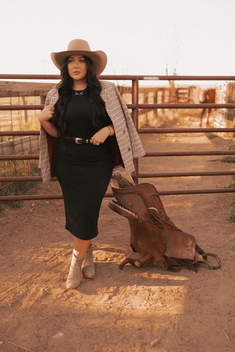 The perfect little black dress has been restocked! Snag yours now - - - #westernfashion #rodeofashion #westernboutique #azteccactus #shopazteccactus Curvy Cowgirl Outfits, Dress With Western Boots, Plus Size Western Outfits Woman, Plus Size Western Outfits, Aztec Cactus, Cowgirl Outfits For Women, Mexico Fashion, Plus Size Fashion Tips, Western Wear Outfits