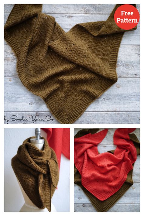 Knitting Shrug Patterns Free, Knit Shawlette Pattern Free, Knitting Triangle Shawl, Mini Shawl Knitting Pattern, Easy Knitted Shawl, Asymmetrical Knit Shawl Free Pattern, Simple Shawl Knitting Pattern, Beginner Shawl Knitting Pattern, Easy Knit Scarf Pattern