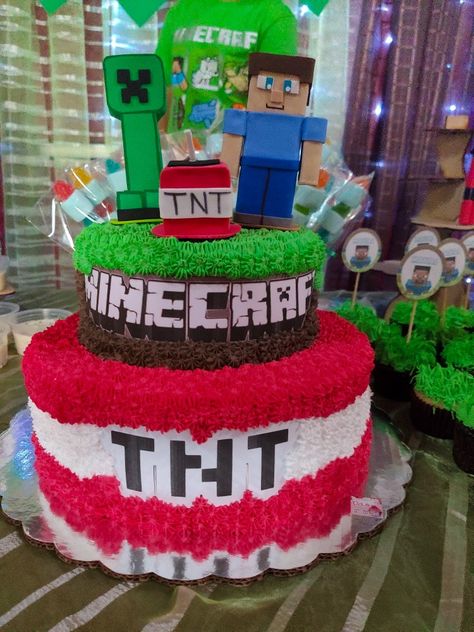 Pastel Minecraft, Minecraft, Birthday Cake, Pastel, Cake, Birthday