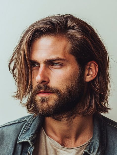 Mens Shoulder Length Hair, Shoulder Length Hair Men, Mens Mid Length Hairstyles, Hair Ideas For Men, Mens Messy Hairstyles, Collarbone Length Hair, Young Men Haircuts, Mens Haircuts Medium, Mens Hairstyles Medium