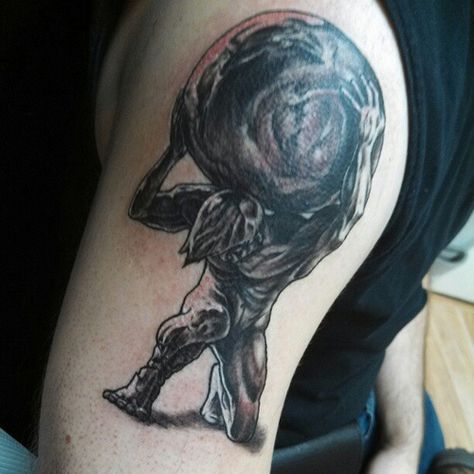 Matt's new #tattoo to represent the burden of his new marriage as portrayed by #Atlas the #Titan Burden Tattoo, Atlas Tattoo Design, Atlas Tattoos, Savage Tattoo, Different Styles Of Tattoos, Greek God Tattoo, Atlas Tattoo, Poseidon Tattoo, Create A Tattoo