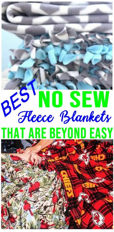 BEST & SIMPLE DIY No Sew Fleece Blankets! How To Make No Sew Fleece Blankets - Fun DIY Craft Projects For Kids For Adults! Make For Yourself or Give As Gifts! Easy Homemade Blankets The Whole Family and Friends Will Love and Want! Great Cozy and Warm Blanket DIYs! Homemade Blankets, No Sew Fleece, Baby Crafts Diy, No Sew Fleece Blanket, Fun Diy Craft Projects, No Sew Blankets, Craft Projects For Adults, Blanket Craft, Crafts For Teens To Make