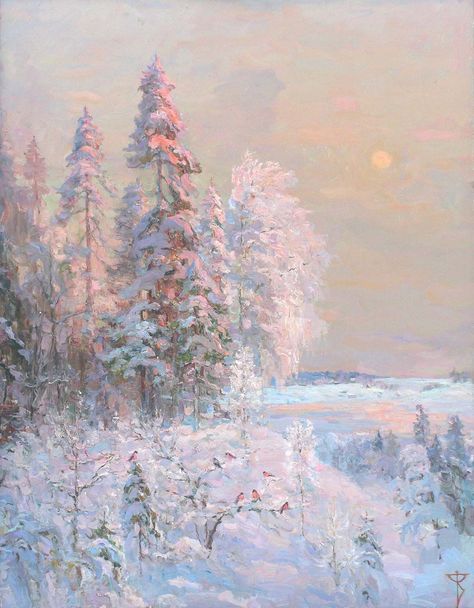 Illustration Art Prints, Snow Art, Painting Snow, Illustration Logo, Illustration Art Drawing, Winter Painting, Landscape Art Painting, Painting Ideas On Canvas, Impressionism Painting