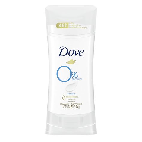 Dove 0% Aluminum Deodorant Stick Sensitive | Dove Underarm Care, Sensitive Skin Body Wash, Dove Deodorant, Deodorant Stick, Aluminum Free Deodorant, Antiperspirant Deodorant, Hydrating Cream, Antiperspirant, Beauty Bar