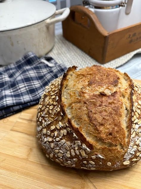 If you’re a fan of the rustic charm and wholesome flavor of sourdough bread, then you’re in for a treat with this Honey Oat Sourdough Bread recipe. Combining the natural tang of sourdough with the sweetness of honey and the hearty texture of oats, this bread is perfect for both savory and sweet pairings. Follow […] Honey Sourdough Bread, Honey Oat Sourdough Bread, Oat Sourdough Bread, Honey Oat Sourdough, Sweet Sourdough Bread, Rustic Sourdough Bread Recipe, Sweet Sourdough Bread Recipe, Homestead Cooking, Fermented Bread