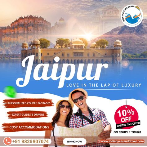 Romantic Rajasthan Holiday Packages for Couples in Jaipur Rajasthan Trip, India Holidays, Romantic Adventures, Pink City, Car Driver, Honeymoon Packages, Hot Air Balloon Rides, Holiday Packages, India Tour