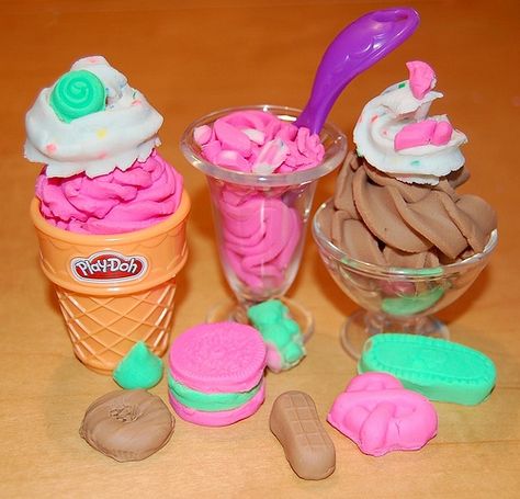 Play-doh Peppa Pig Ice Cream, Inedible Things, Ice Cream Rainbow, Play Doh Ice Cream, Childhood Core, Nostalgia 2000s, A Life Less Ordinary, Rainbow Ice Cream, Childhood Memories 2000