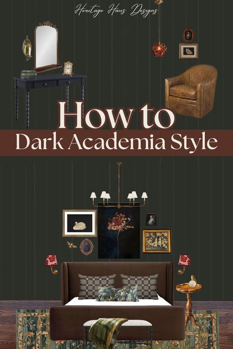 Create a moody, cozy Dark Academia vibe with rich colors, vintage decor, and academic accents. Get inspired with product links for your own space! Cozy Dark Academia, Cozy Academia, Dark Academia Room, Tufted Chaise Lounge, Academia Room, Dark Academia Style, Vintage Style Rugs, Plaid Wallpaper, Perfect Dark