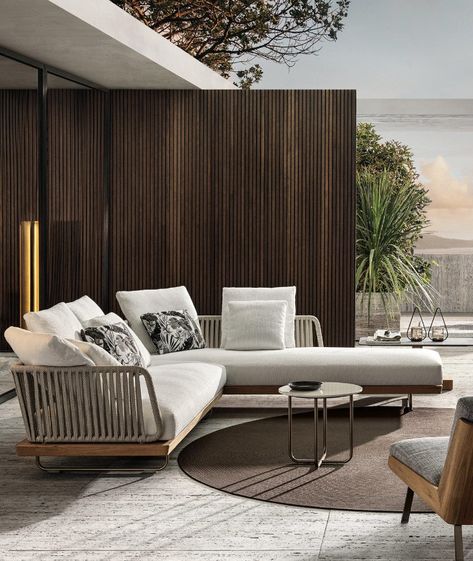 The Italian brand’s multi-cultural outdoor collection helps articulate the spatial continuity between inside and out. Here’s how... #architonic #nowonarchitonic #interior #design #furniture #outdoor #collection #sofa #armchair #lounge Minotti Outdoor, Outdoor Seat, Design Del Prodotto, Ferm Living, Outdoor Design, Outdoor Sectional Sofa, Outdoor Settings, تصميم داخلي, Penthouse