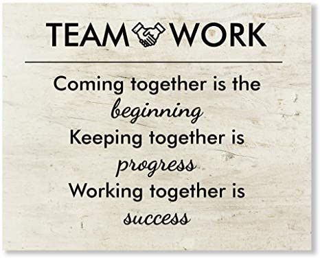 Teamwork Coming Together Is The Beginning Office Wall Art Decor Prints - Unframed 8x10 - Motivational Quotes Pictures for Office - Posters with Inspirational Sayings Quotes For Teamwork, Quotes About Teamwork, Teamwork Quotes Motivational, Positive Wall Art, Teamwork Quotes, Wall Art Decor Prints, German Quotes, Motivational Wall Decor, Office Poster