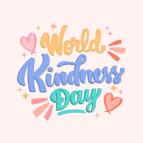 Free Vector | Hand drawn world kindness day lettering collection Brush Lettering Practice, Kindness Day, World Kindness Day, World Days, Lettering Practice, Vector Hand, Brush Lettering, Graphic Resources, Hand Drawn