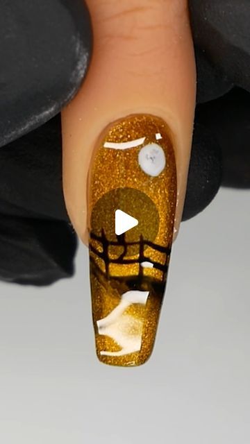 Gotti Nails Official on Instagram: "Creating some spooky Halloween vibes with this adorable kitty-on-a-fence nail design! 🐱🌙💅 Watch the process and see how this nail art comes to life. Want to recreate this look? Head over to our YouTube channel for the full, step-by-step tutorial! 🎥✨ 
Don’t forget to tag me if you try this out! 

Products used:
# 3 Cat Eye
#2 Back To Black
No Wipe Top Coat

#GottiNails #HalloweenNails #NailArt #SpookyNails #CatNailDesign" Halloween Nails Tutorial Step By Step, Nails Tutorial Step By Step, Halloween Nails Tutorial, Fence Nails, Cat Nail Designs, Nails Tutorial, Halloween Vibes, Nail Tutorials, Spooky Halloween