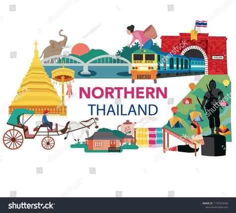 Northern Thailand, 3d Background, Flat Style, Special Promotion, Abstract 3d, Fashion Flats, New Pictures, Royalty Free Photos, Style Design