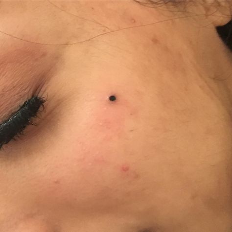 Permanent makeup cosmetic beauty mark Face Moles Beauty Marks Aesthetic, Tattooed Beauty Mark, Beauty Mark Tattoo Face, Tattoo Beauty Mark, Tattoo Moles On Face, Face Moles Beauty Marks, Mole Tattoo Face, Beauty Marks Aesthetic, Mole Aesthetic