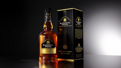 Blenders Pride Whisky Luxury Safe, Pernod Ricard, Whisky Drinks, Dj Song, Status Song, Whisky Bottle, Food Graphic Design, Creative Packaging Design, Liquor Bottles