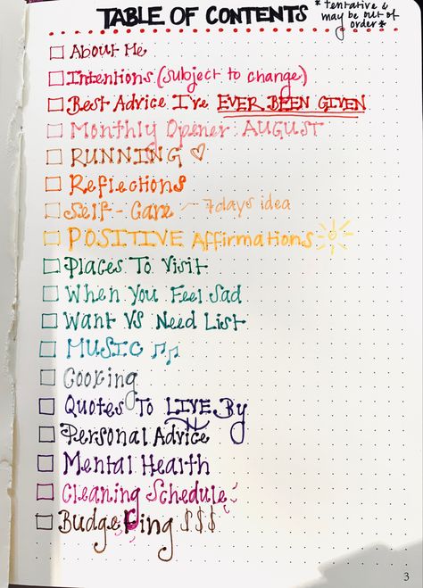 Bullet Journal Table Of Contents, Journal Table Of Contents, Journal Inspiration Writing, Table Of Contents, Journal Inspiration, Junk Journal, Bullet Journal, Writing