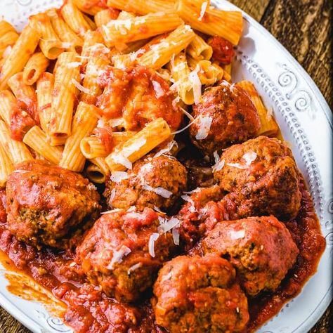 New York Style Italian Recipes - Full List - Sip and Feast Authentic Italian Meatballs, Meatballs Pasta, Sip And Feast, Italian Meatball, Meatball Sauce, Sunday Sauce, Meatball Recipe, Italian Meatballs, Homemade Tomato Sauce