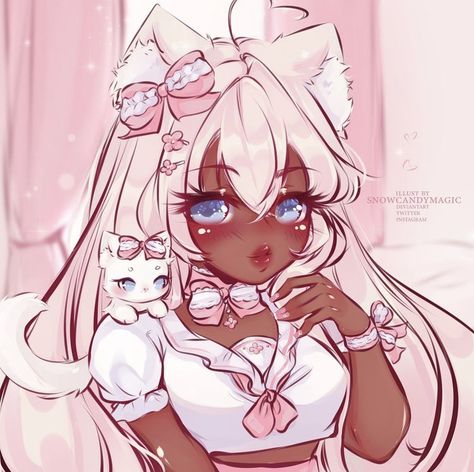 Roleplay Characters, Black Anime Characters, Cute Animals Images, Cute Kawaii Drawings, Cute Doodle Art, Cute Anime Profile Pictures, Digital Art Anime, Cute Little Drawings, Kawaii Drawings