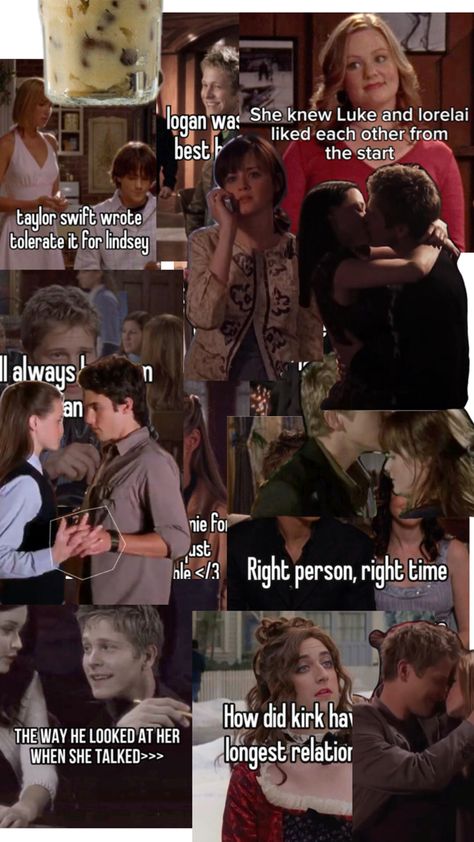 #jess #logan #gilmoregirls #luke #lorelai #collage #ships #logan+rory #Jess+rory Jess Rory, Luke Lorelai, Rory Jess, Rory And Logan, Luke And Lorelai, Rory And Jess, Gilmore Girl, First Kiss, Gilmore Girls