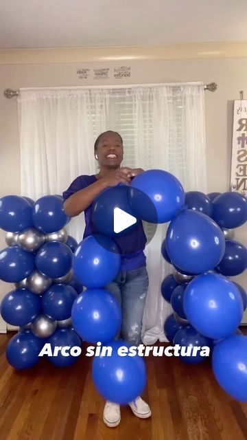 Sonic Balloon Decorations, Royal Blue And Silver Birthday Decor, Ballon Tower Ideas, Happy Birthday Balloon Arch, Square Arch Balloon, Ballon Columns Ideas, Blue Balloons Decorations, Baloon Garland Ideas, Balloon Garland Blue