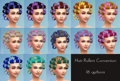 sims 4 cc // custom content hairstyle // hair rollers 1930 Hair, Roller Set Hairstyles, Sims 4 Nails, Sims 4 Cc Hair, Sims 4 Decades Challenge, 40s Hairstyles, Sims 4 Blog, Sims 4 Black Hair, 50s Hairstyles