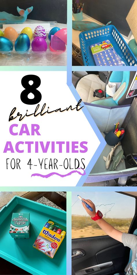 Screen-free car activities for 4-year-olds -- awesome list of activities for preschoolers, even older toddlers on road trips. Great for summer road trip activities for kids. Road Trip With Preschooler, Screen Free Car Activities, Preschool Road Trip Activities, Roadtrip Activities For Toddler, Toddler Car Activities Road Trips, Car Entertainment For Kids, Kids Car Activities Road Trips, Car Ride Activities For Toddlers, Road Trip Entertainment For Kids