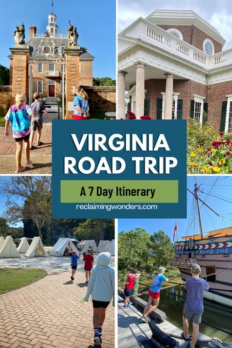 Virginia Road Trip Ideas, Virginia Historical Sites, Monticello Virginia, Jamestown Virginia, 7 Day Itinerary, Usa Places, Usa Places To Visit, Virginia Vacation, Virginia History