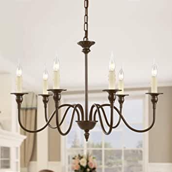 Amazon.ca : LNC A02995 25.6" Farmhouse Chandelier 6-Light Fixture for Dining & Living Room, Foyer, Entryway and Bedroom, (Oil Rubbed Brown) Coastal Pendant Lights, Farmhouse Dining Room Light Fixtures, Farmhouse Dining Room Light, Coastal Living Room Decor, Coastal Pendant, Coastal Pendant Lighting, Candle Ceiling, Colonial House Interior, Dining Lights