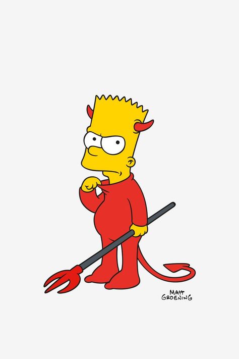 Simpsons Halloween, Simpson Wallpaper Iphone, Simpsons Drawings, Graffiti Text, Graphite Art, Simpsons Characters, Devil Costume, Simpsons Art, Animal Doodles