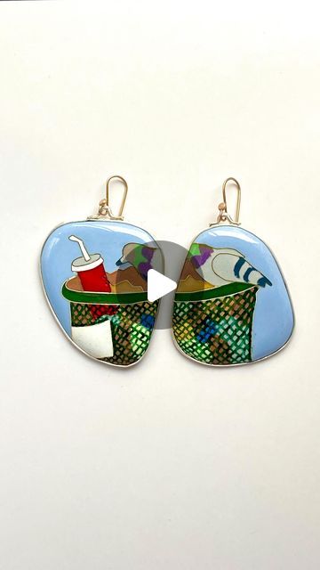 Laura Fortune on Instagram: "They are everywhere🐦
Cloisonné Enamel Trash Pigeon Earrings

#pigeonearrings #pigeonpurse #pigeonaccessories #pigeonfashion #pigeonstyle #pigeons" Pigeon Earrings, Cloisonne Enamel Jewelry, Ear Earrings, Cloisonne Enamel, June 22, Enamel Jewelry, Pigeon, Jewelry Ideas, On Instagram