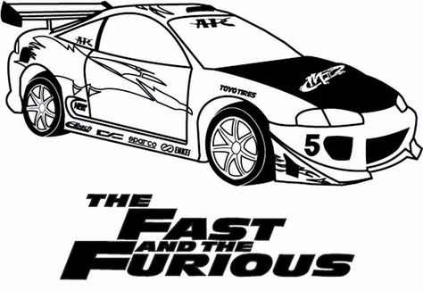 Fast and Furious Eclipse by reapergt.deviantart.com on @deviantART Race Car Coloring Pages, Car Coloring Pages, Cars Coloring, Clip Art Library, Desain Editorial, Cool Car Drawings, Cars Coloring Pages, The Furious, Car Colors