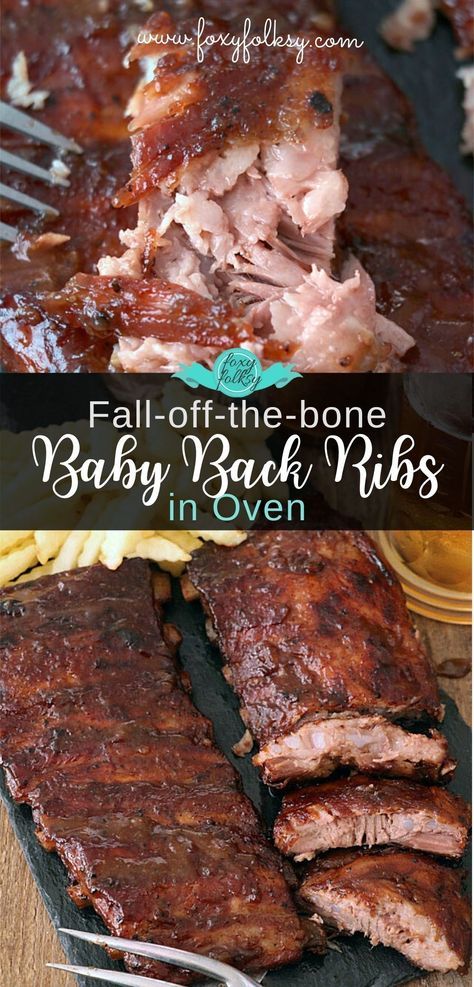 Baked Rack Of Ribs, The Best Ribs In Oven, The Best Ribs Ever, How To Tenderize Pork Ribs, Back Ribs On The Bbq, Rib Oven Recipe, Baby Back Ribs Marinade Recipes, Slow Cooking Ribs In Oven, How To Cook Baby Back Ribs In The Oven