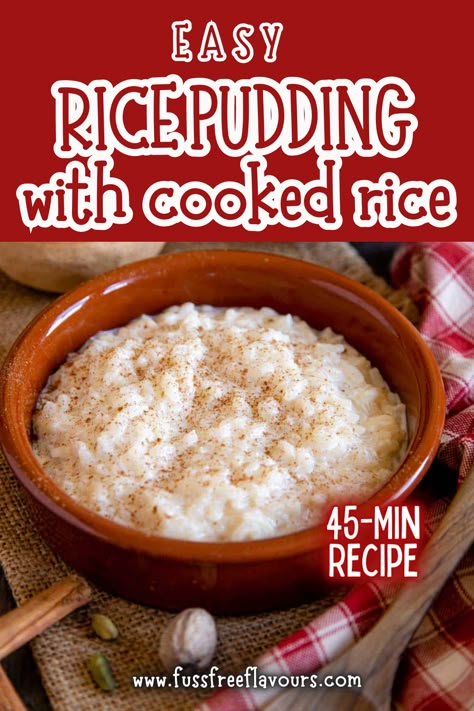 Rice Pudding With Instant Rice Recipe, Single Serve Rice Pudding, Simple Rice Pudding, Individual Rice Pudding, How To Make Rice Pudding Simple, Rice Pudding Made With Minute Rice, Stove Top Rice Pudding With Cooked Rice, Rice Pudding With Jasmine Rice, Rice Pudding In Microwave