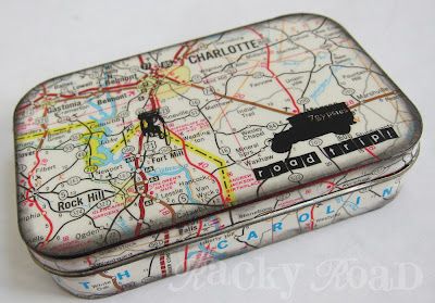 Tin Box Crafts, Tin Dollhouse, Mint Tin Crafts, Tin Ideas, Tin Crafts, Altoids Tin, Altoid Tin, Map Crafts, Altoids Tins