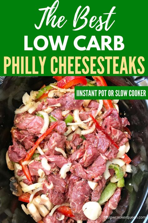 Philly Cheesesteaks, Oven Meals, Keto Instant Pot, Protein Packed Meals, Keto Crockpot Recipes, Cheese Steak, Instant Pot Dinner Recipes, Food Favorites, Insta Pot