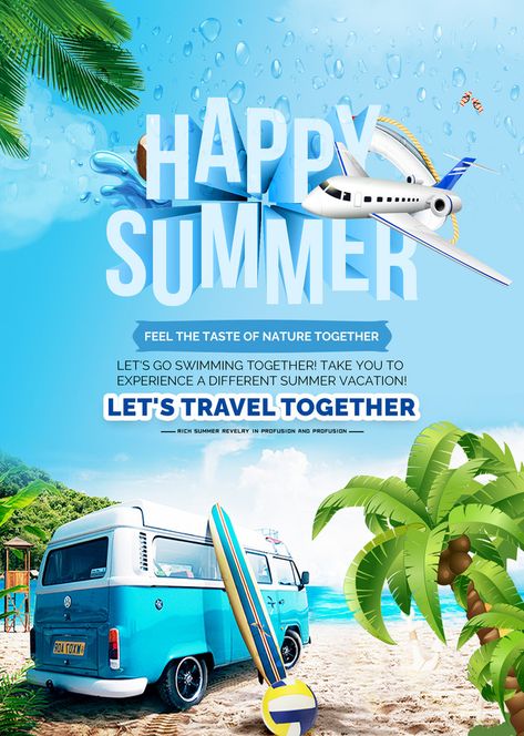 Travel Advertising Design, Travel Creative, Travel Advertising, Travel Poster Design, Tourism Poster, Travel Ads, Social Media Advertising Design, Summer Poster, Travel Company