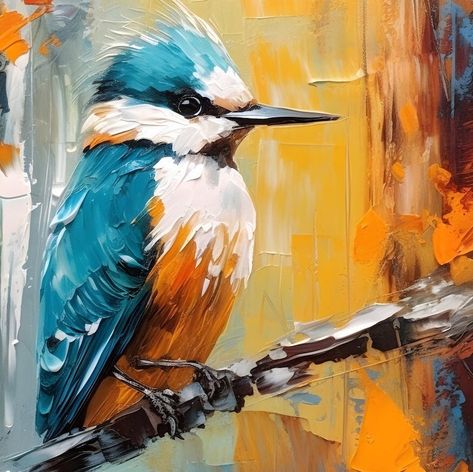 Kingfisher in Acrylic Painting, Digital Copy of a Semi Realistic Painting of a Wonderful Sloth, Decorate Your House, - Etsy Semi Realistic Painting, Ballerina Art Paintings, Kingfisher Painting, Animal Illustration Art, Ballerina Art, Semi Realistic, Realistic Paintings, Interesting Ideas, Painting Digital