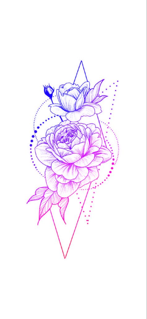 Diamond And Flower Tattoo, Flower Diamond Tattoo, Diamond Flower Tattoo, Gemstone Flower Tattoo, Diamond And Rose Tattoo, Diamond Rose Tattoo, Diamond Shape With Flowers Tattoo, Diamond Tattoos, Diamond Flower