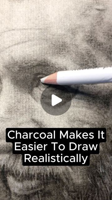 Sam Firth on Instagram: "How Charcoal Makes It Easy To Draw Realistically  #howtodraw #charcoaldrawing #portraitdrawing #realisticdrawing #charcoalportrait" Charcoal Pencil Art Easy, Charcoal Portrait Realistic, Simple Charcoal Drawing, Easy Charcoal Drawings, Charcoal Drawing Tutorial, Easy To Draw, Charcoal Portraits, Charcoal Drawings, White Charcoal