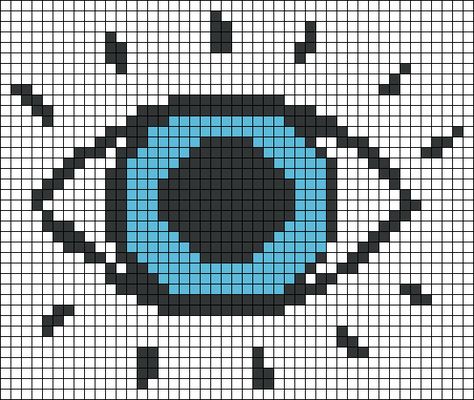 Alpha pattern #60102 | BraceletBook Evil Eye Pixel Art, Eye Alpha Pattern, Eye Pixel Art, Eye Cross Stitch Pattern, Eye Cross Stitch, Aesthetic Wall Hanging, Graph Crochet, Crochet Eyes, Pixel Crochet