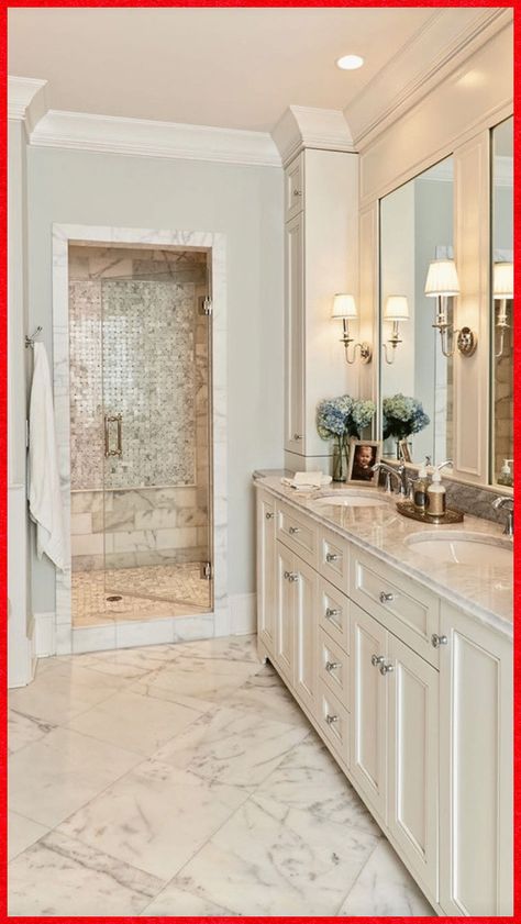 Bathroom Decor Luxury, Dream Bathrooms, Dream Bathroom, Bath Remodel, Traditional Bathroom, Bathroom Styling, Beautiful Bathrooms, White Bathroom, New Classic