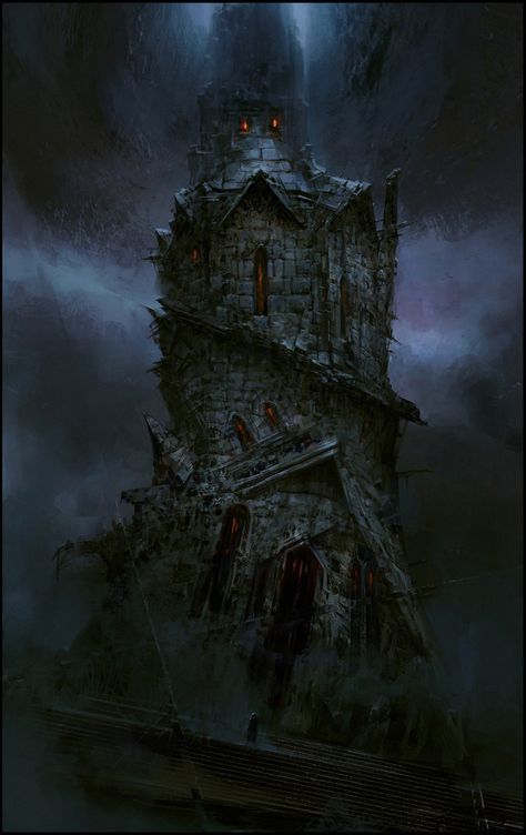 Bloodborne Art, Lovecraftian Horror, Heroic Fantasy, Dark City, Cosmic Horror, Dnd Art, Fantasy Places, Gothic Horror, Fantasy Artist